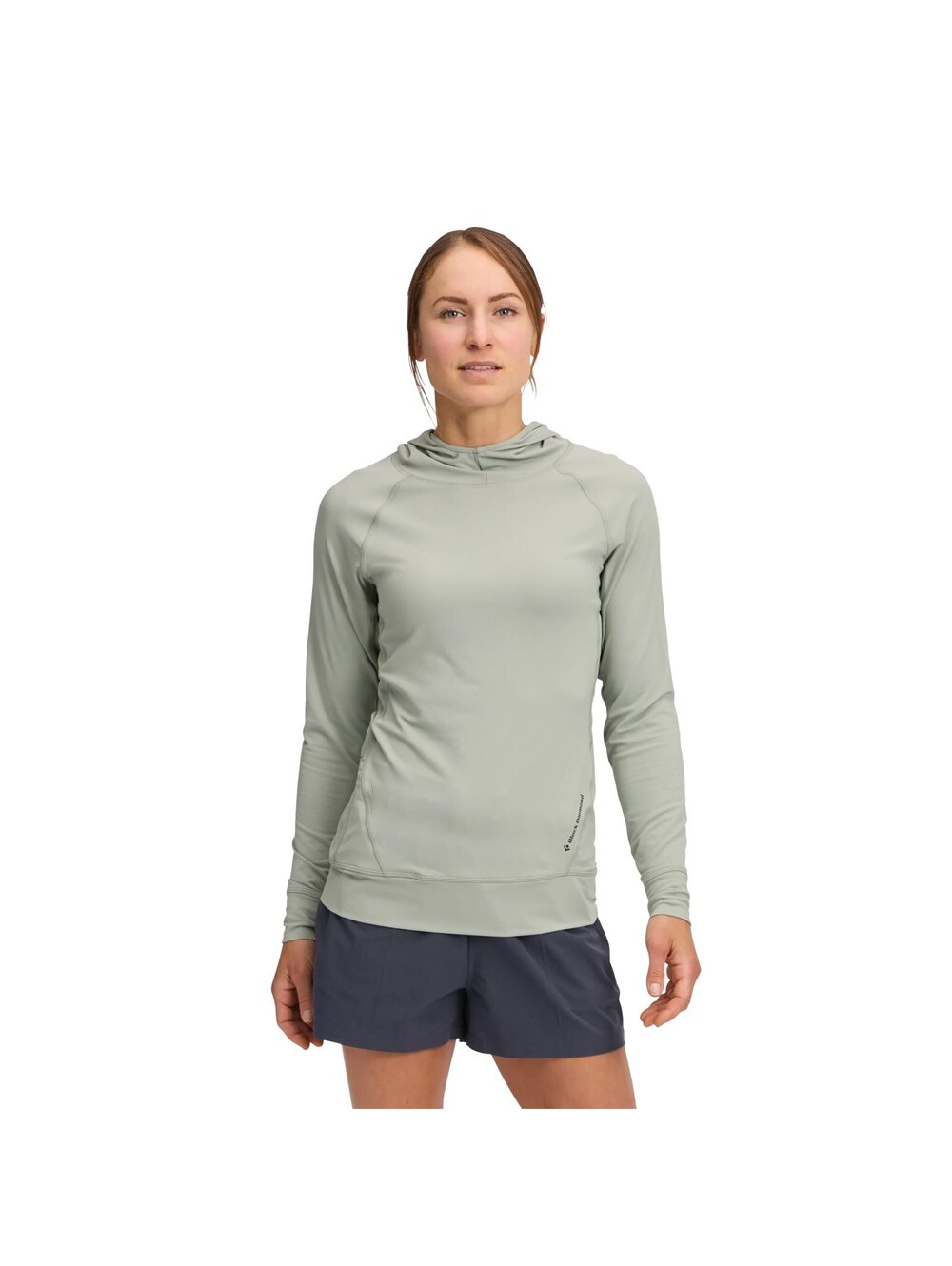 Black Diamond Women's Alpenglow Hoody Agave Green Moss UPF 40+
